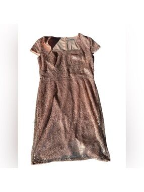 NEW grace karin rose gold sequined party dress